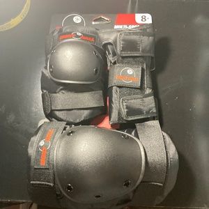 Unused Brand new knee and elbow pads, for skating biking and other sports.
